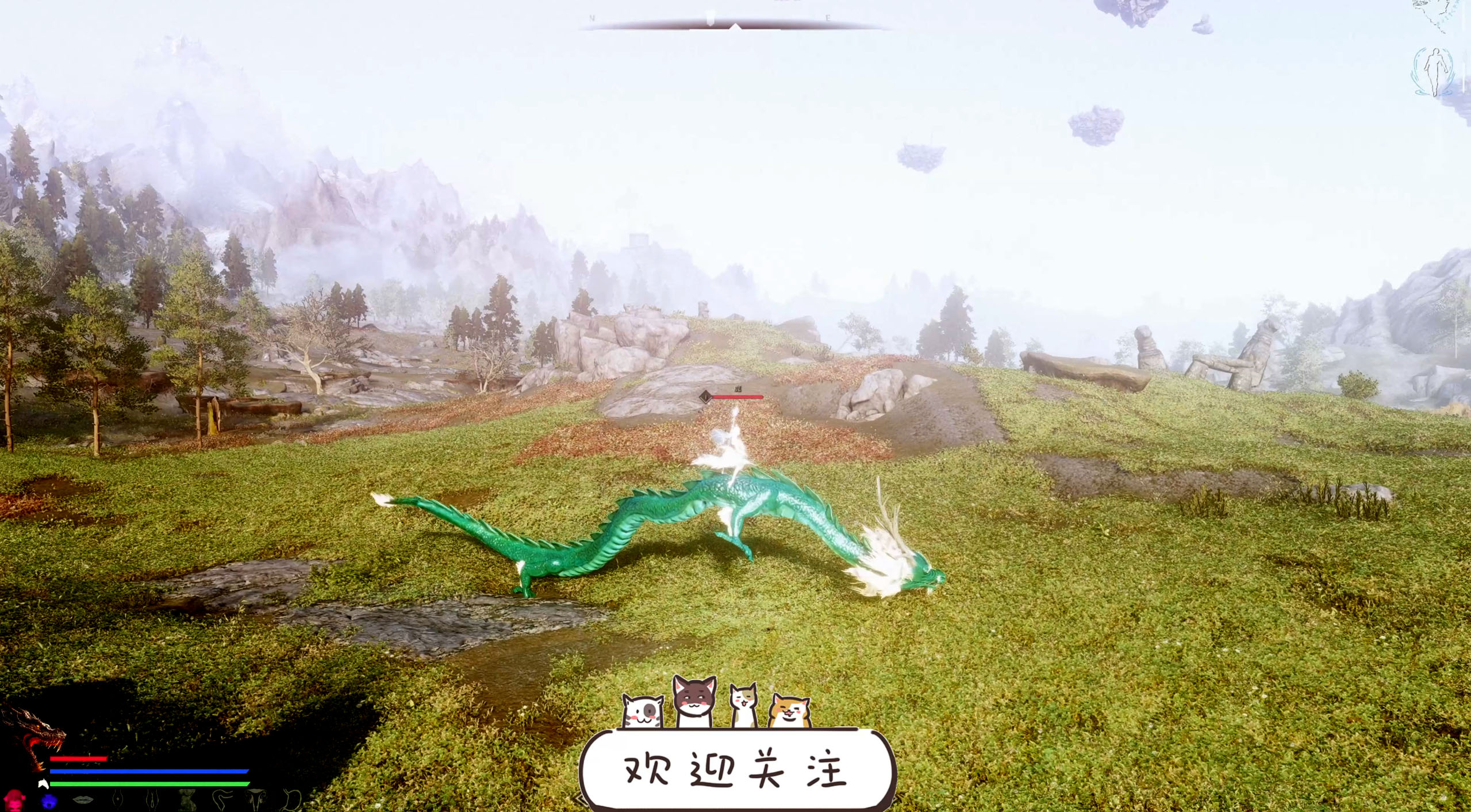 2件法师类型的服装和龙坐骑